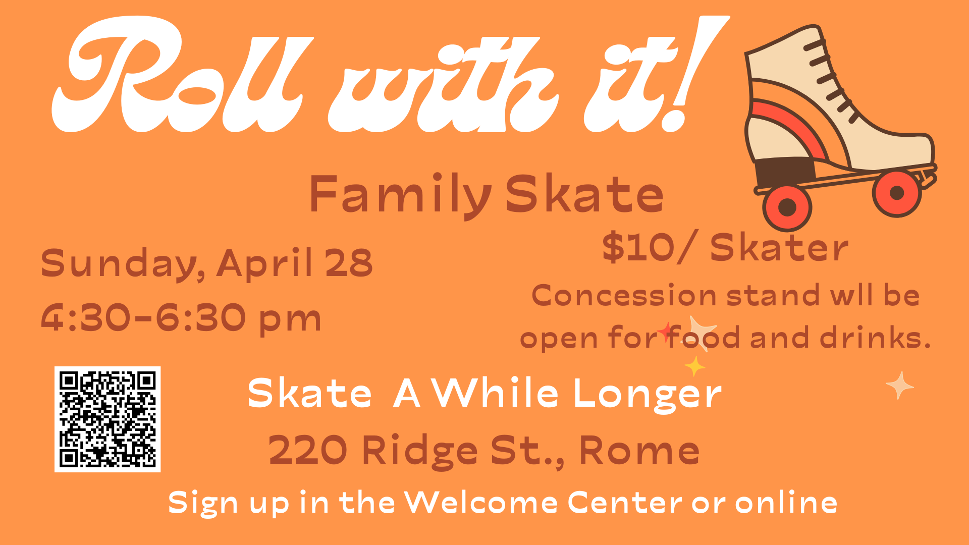 Family Skate Night @ Skate-a-While Longer
